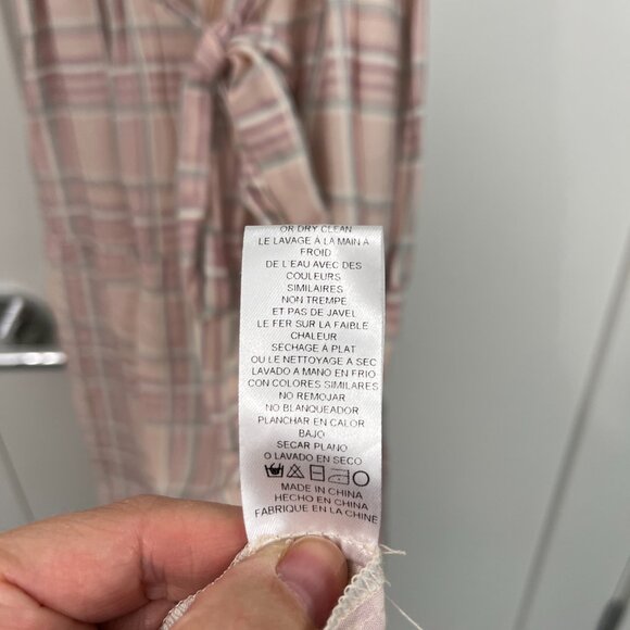 Adelyn Rae Large Pink Plaid Sleeveless Prairie Flounce Dress with Pockets - Picture 16 of 16